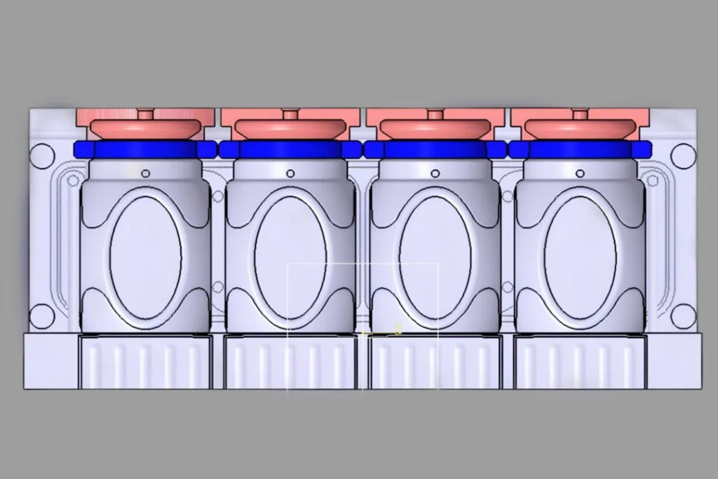 بلوک طراحی شده قالب پت اتومات ۴کویت دبه ماست