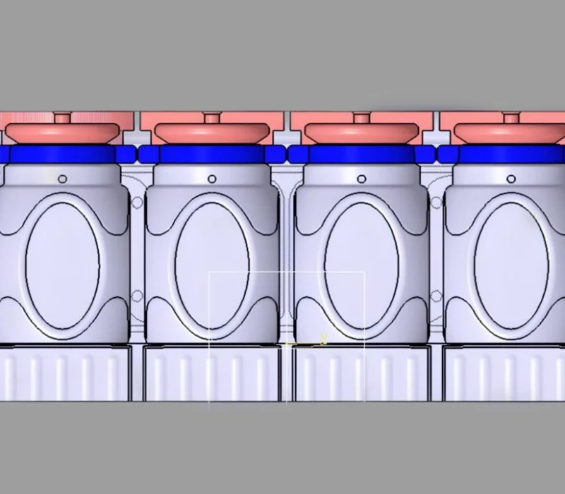 بلوک طراحی شده قالب پت اتومات ۴کویت دبه ماست
